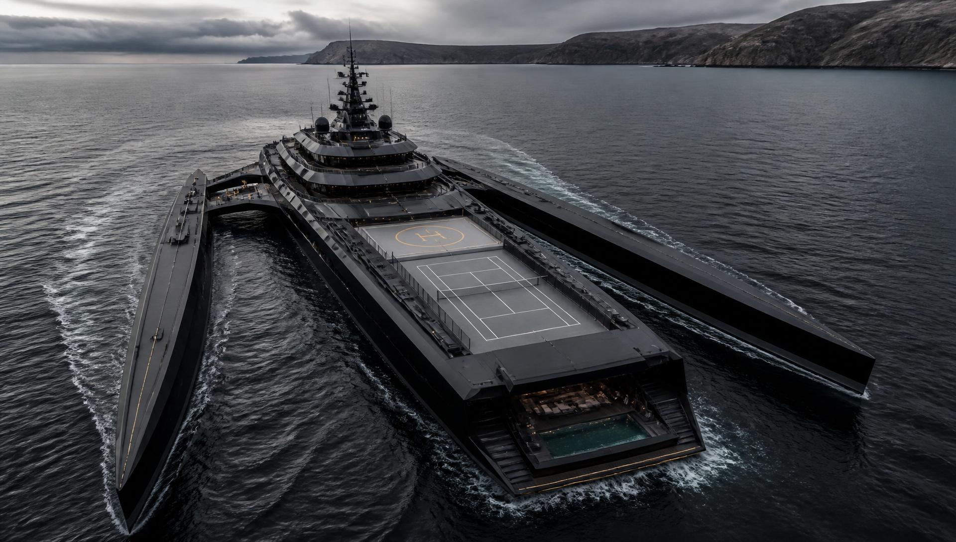 The Island — 200 metre nuclear-powered mega-trimaran by NorthSea Dynamics