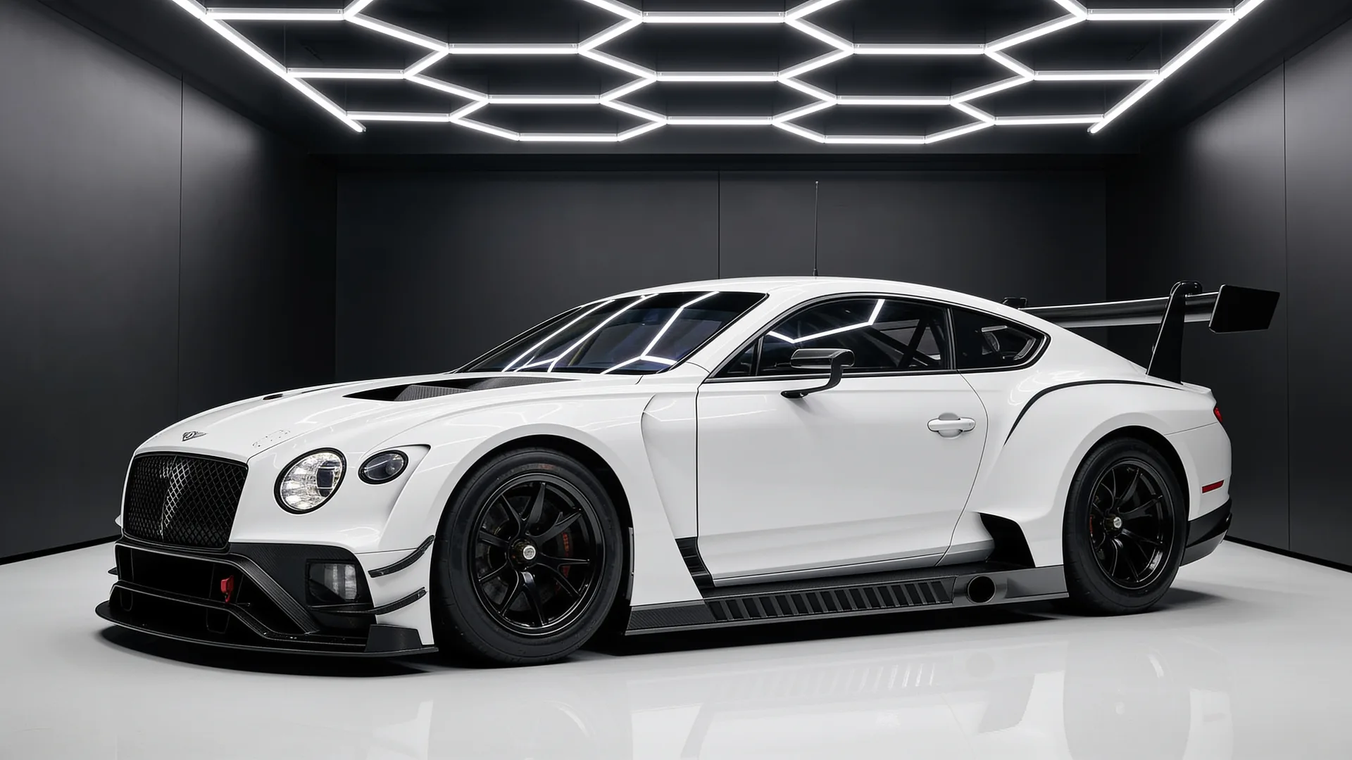 Finished Bentley Continental GT3 conversion — side profile